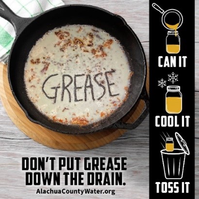 Grease - don't put grease down the drain